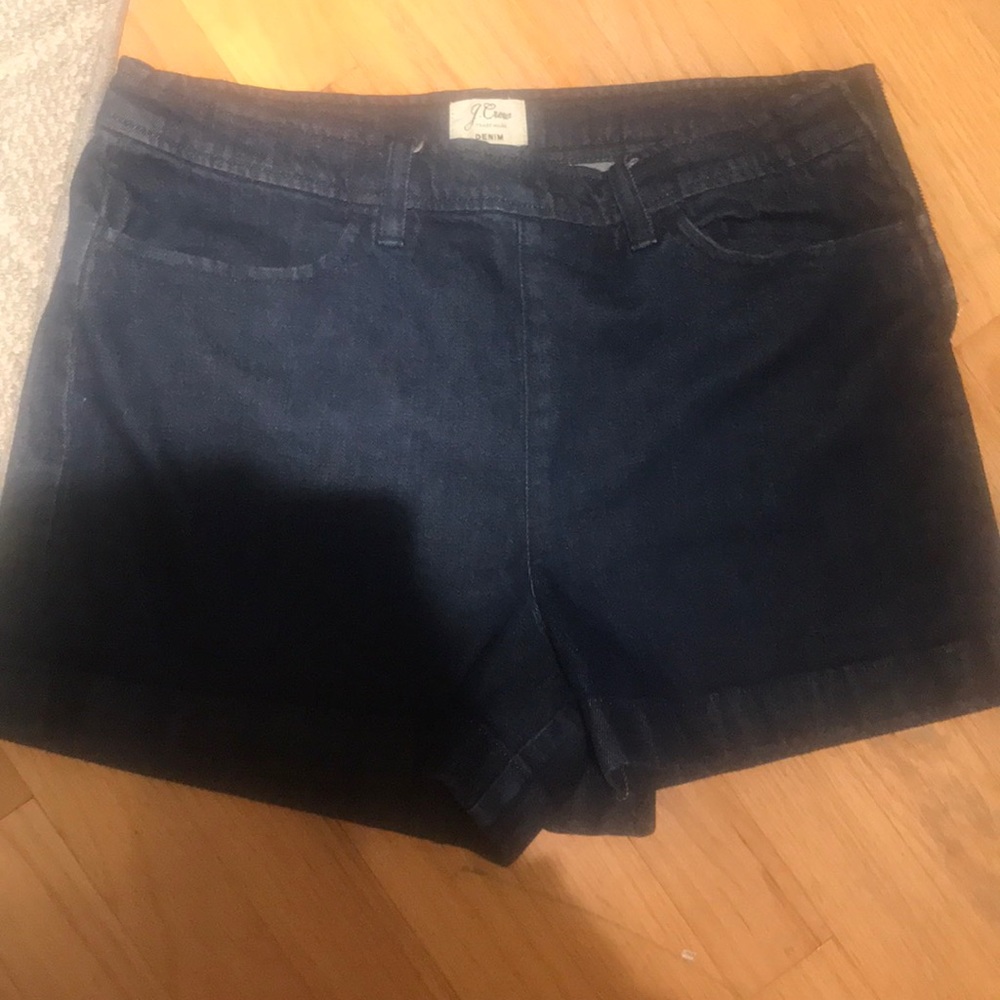 JCrew High Waisted Dark Denim Shorts